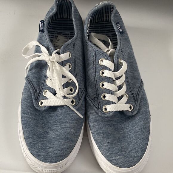 VANS Women’s Light Heather Blue Skate Sneaker Shoes Sz 7.5 - Picture 2 of 6